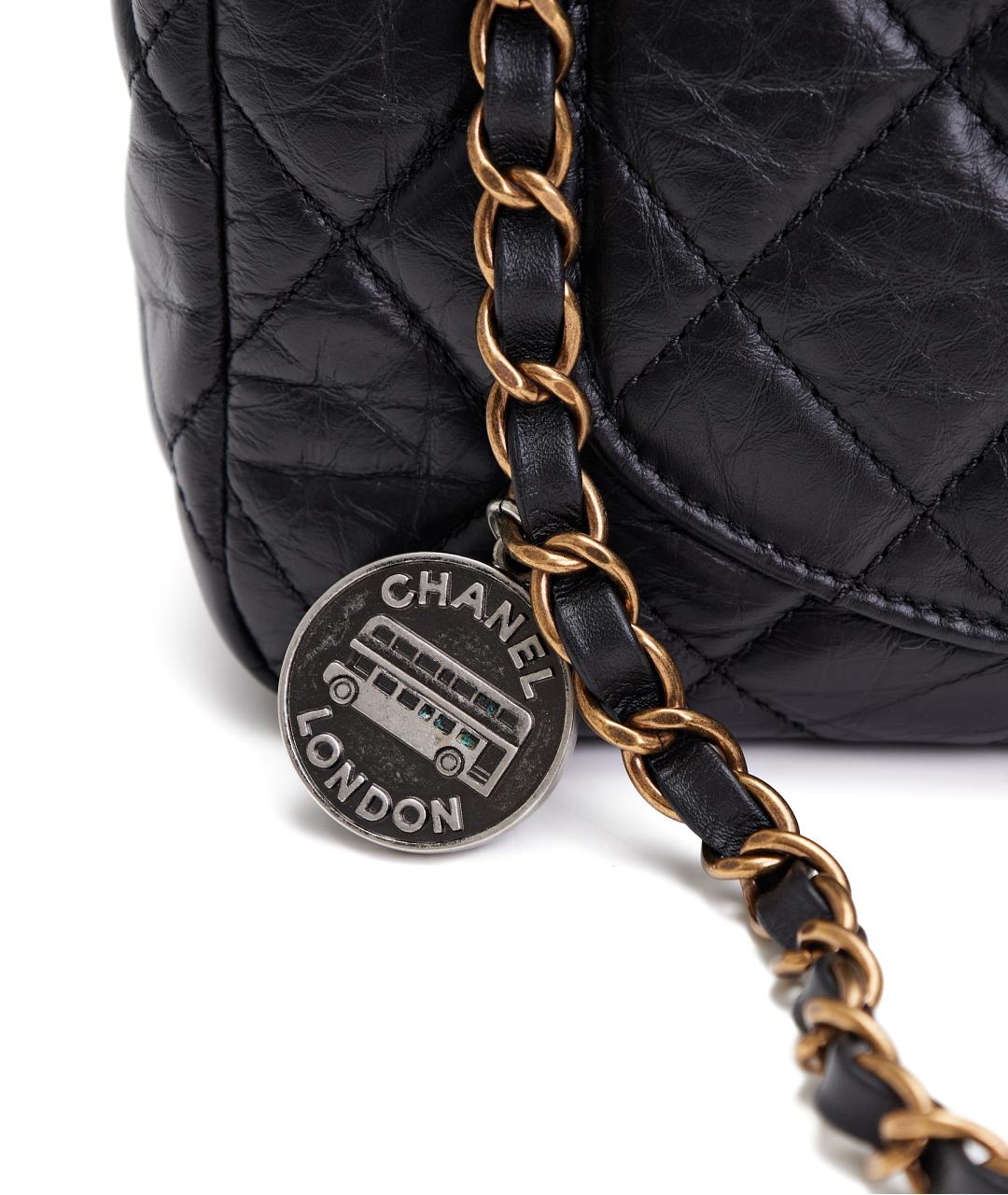 CHANEL Черная кожаная сумка через плечо, фото 4