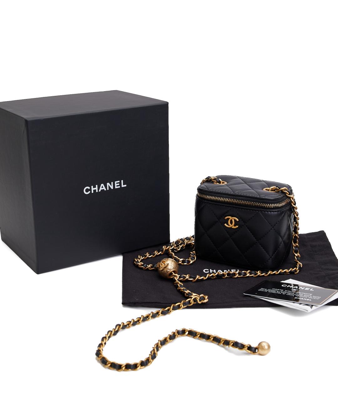 CHANEL Черная кожаная сумка через плечо, фото 6