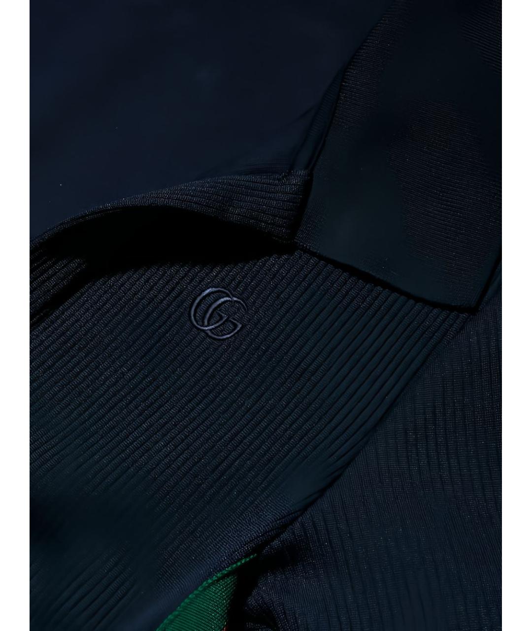 GUCCI Темно-синее хлопковое повседневное платье, фото 2