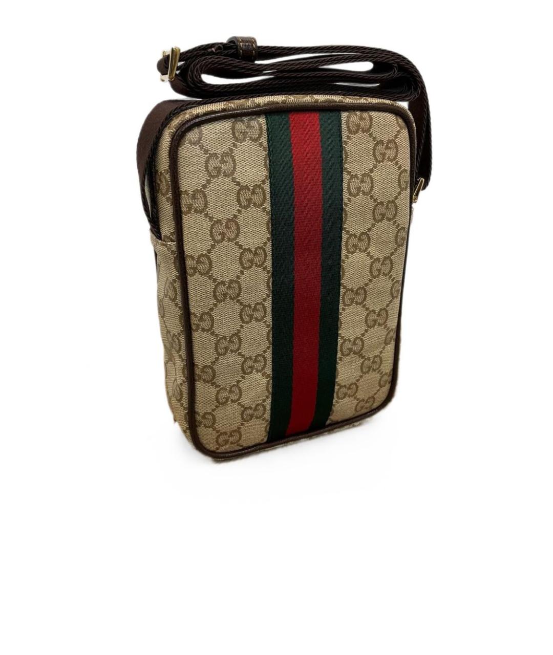 GUCCI Бежевая синтетическая сумка на плечо, фото 2