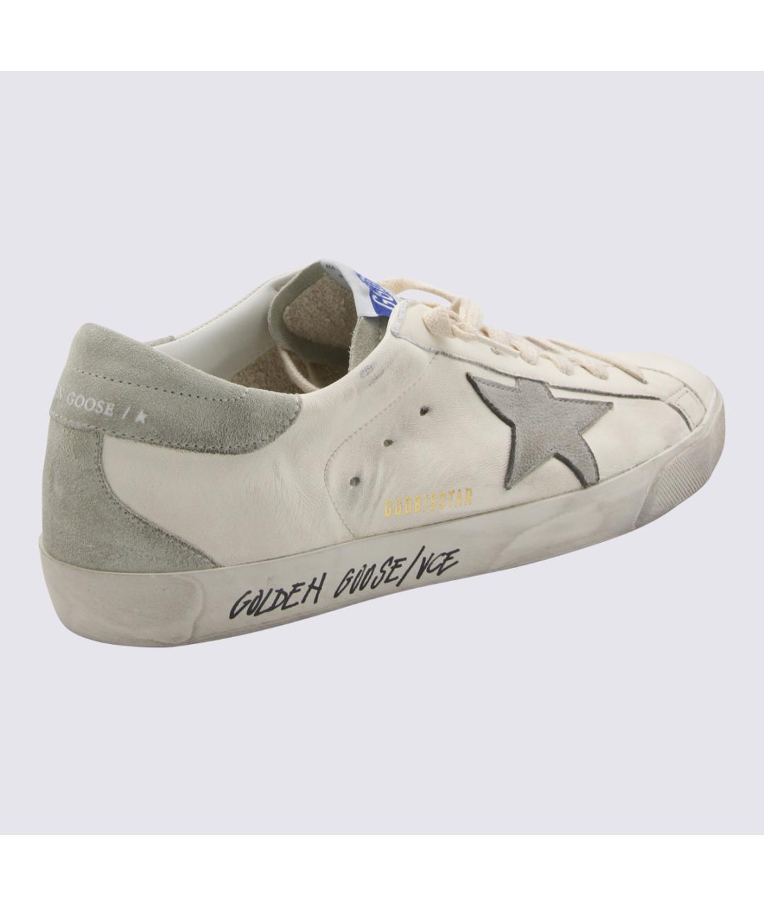 GOLDEN GOOSE Белые кожаные низкие кроссовки / кеды, фото 6