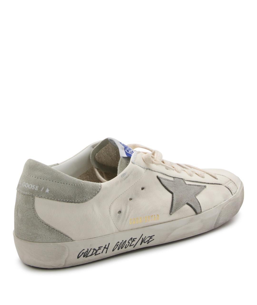 GOLDEN GOOSE Белые кожаные низкие кроссовки / кеды, фото 3