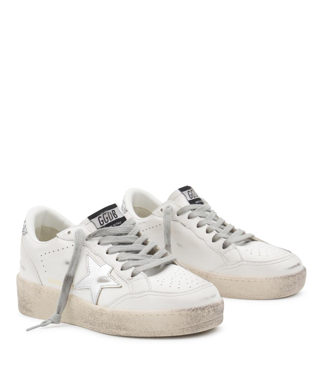 GOLDEN GOOSE Белые кожаные кроссовки, фото 2
