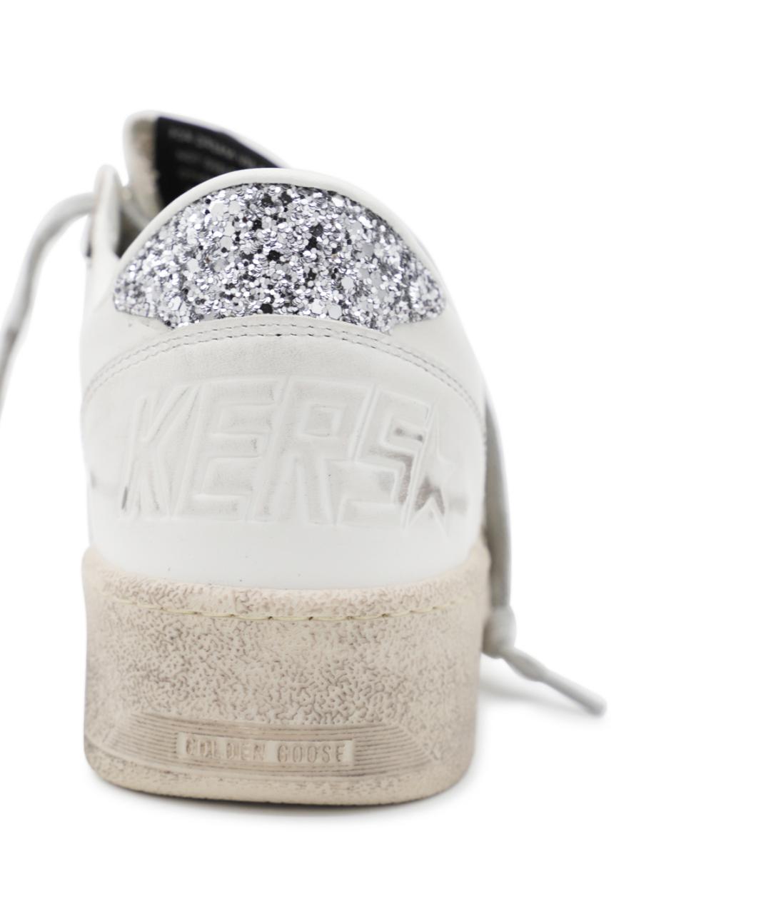 GOLDEN GOOSE Белые кожаные кроссовки, фото 4