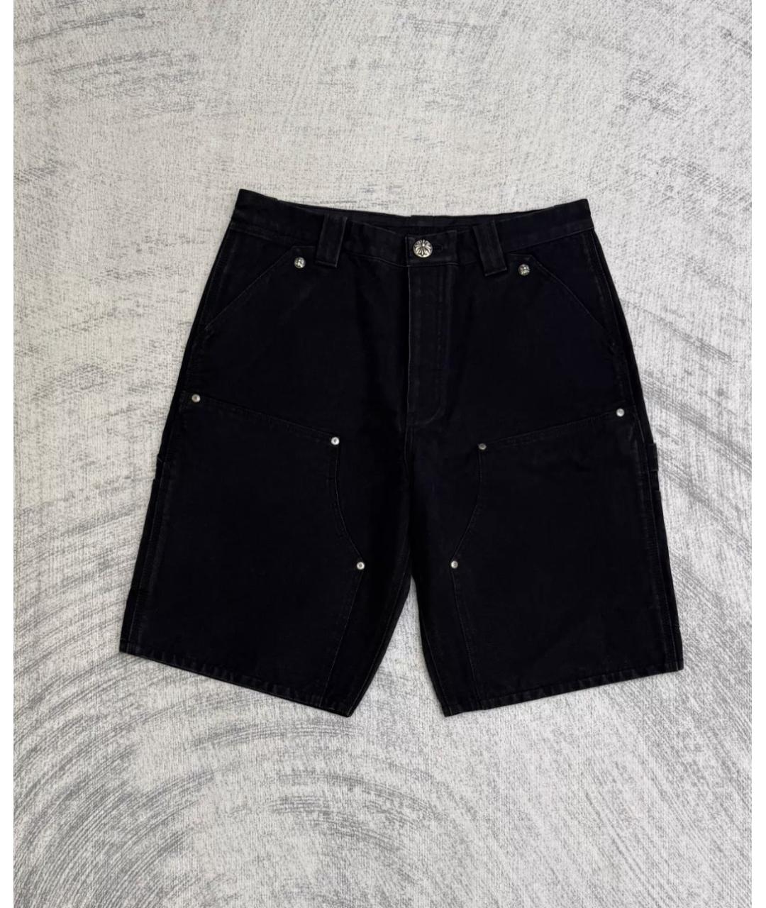 CHROME HEARTS Черные деним шорты, фото 6