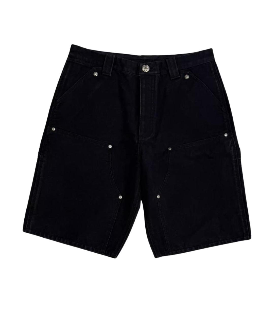 CHROME HEARTS Черные деним шорты, фото 1