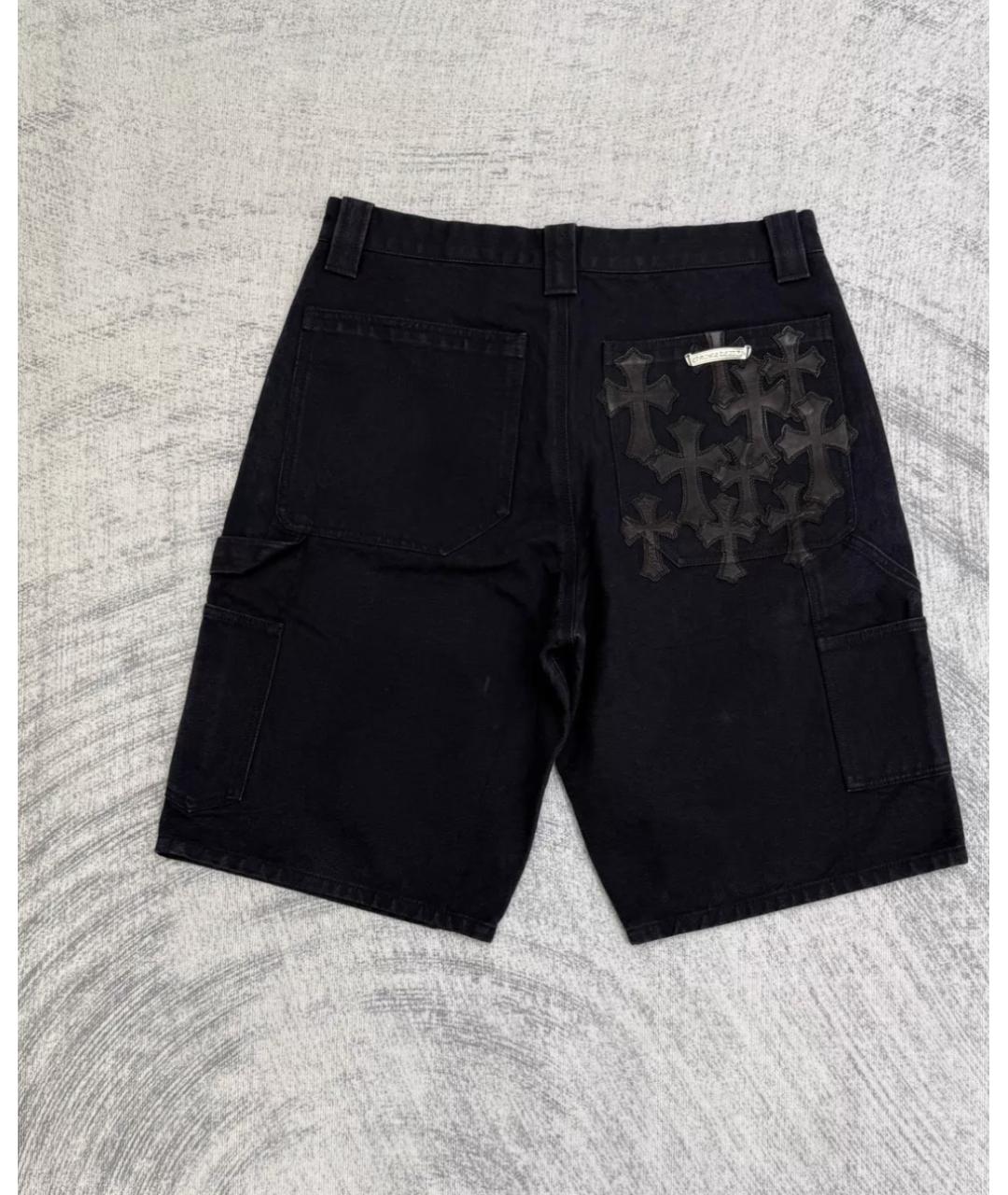 CHROME HEARTS Черные деним шорты, фото 2