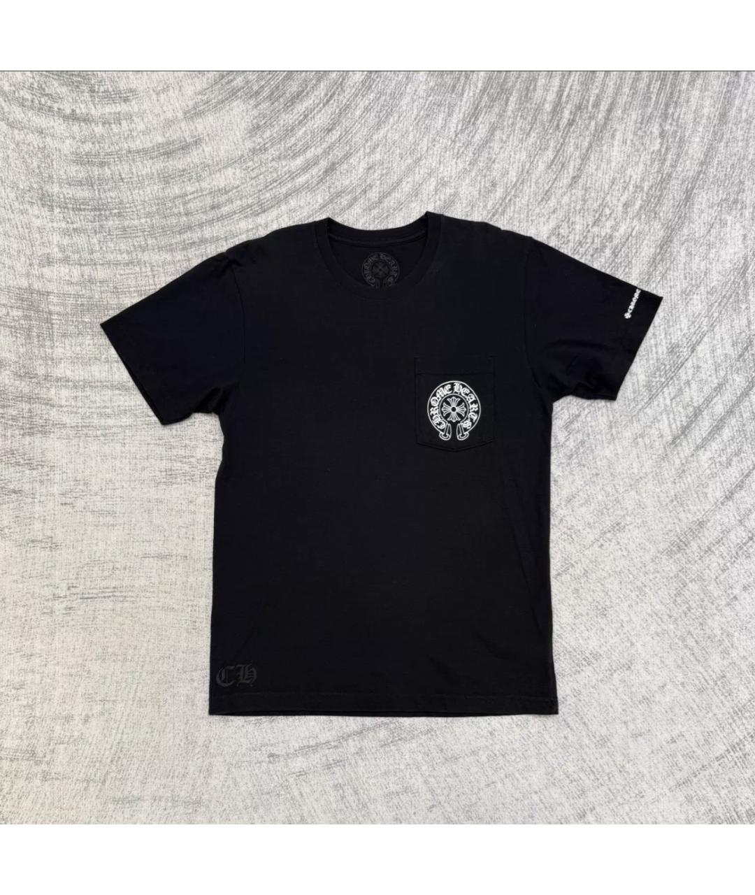 CHROME HEARTS Черная хлопковая футболка, фото 4