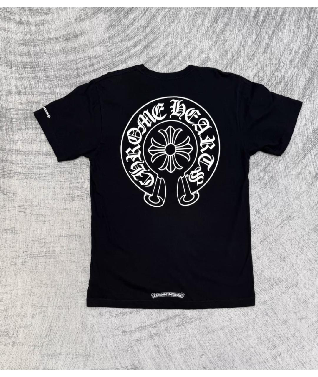 CHROME HEARTS Черная хлопковая футболка, фото 3
