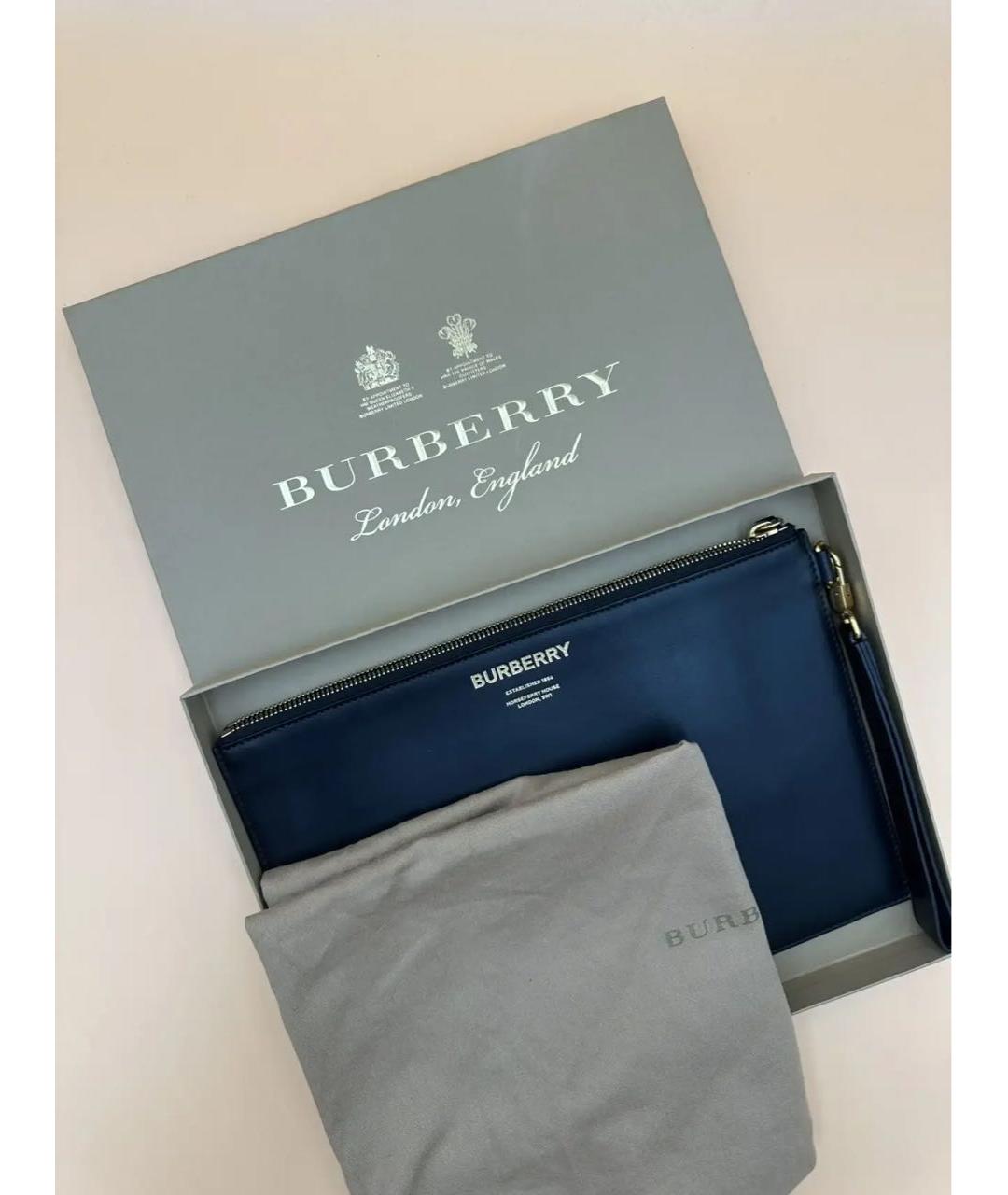 BURBERRY Черная кожаная папка для документов, фото 3