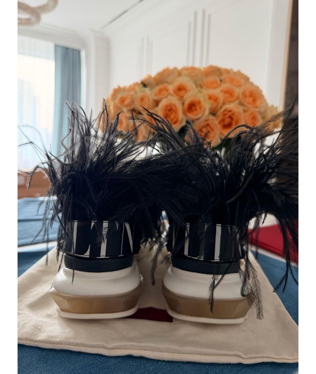 VALENTINO Серые кожаные кроссовки, фото 4