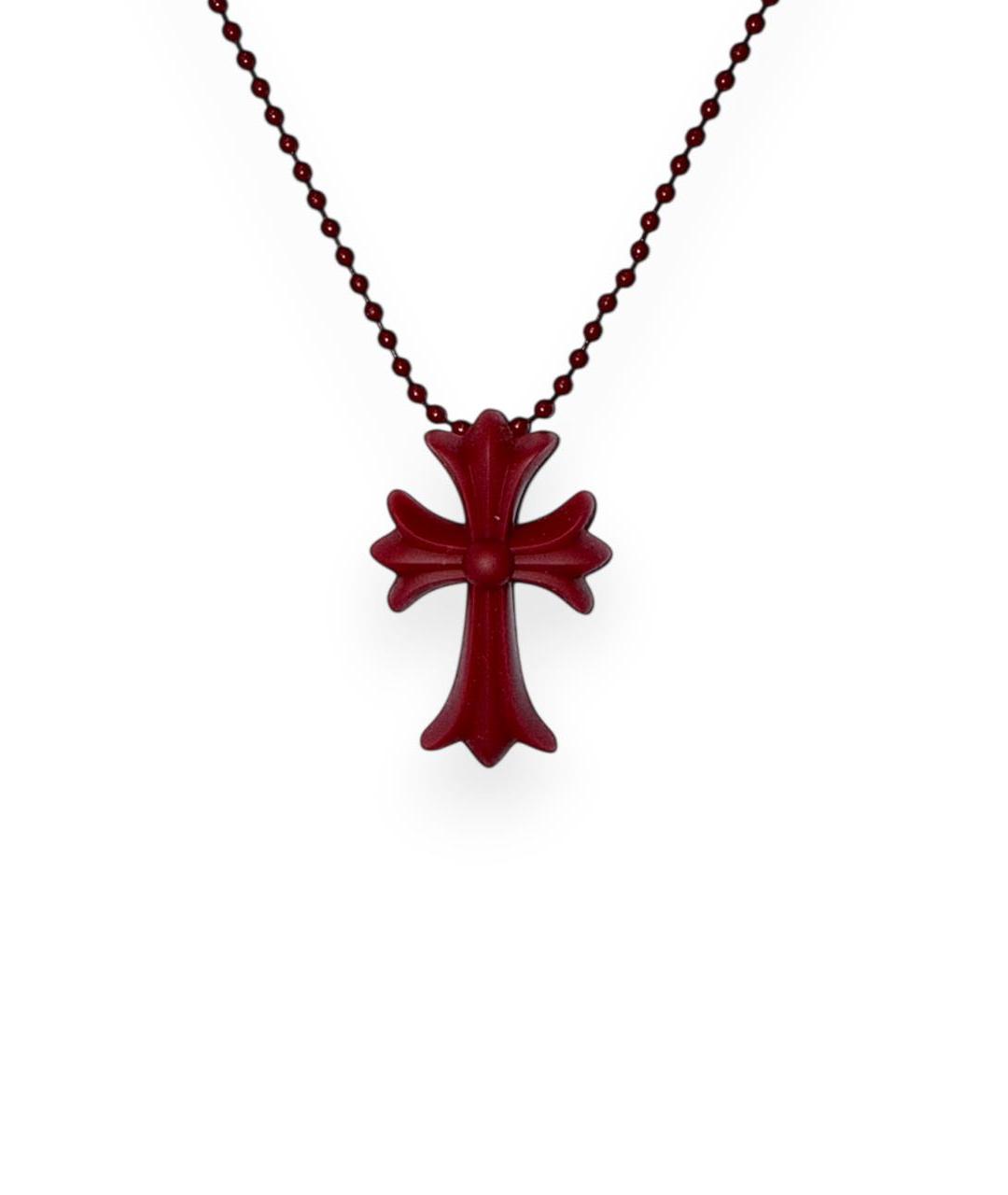 CHROME HEARTS Бордовая цепочка/подвеска, фото 2