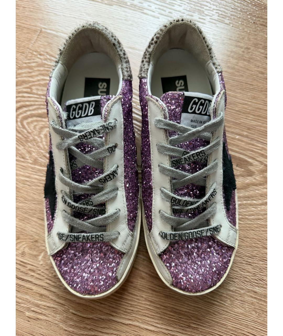GOLDEN GOOSE Розовые кожаные кеды, фото 2
