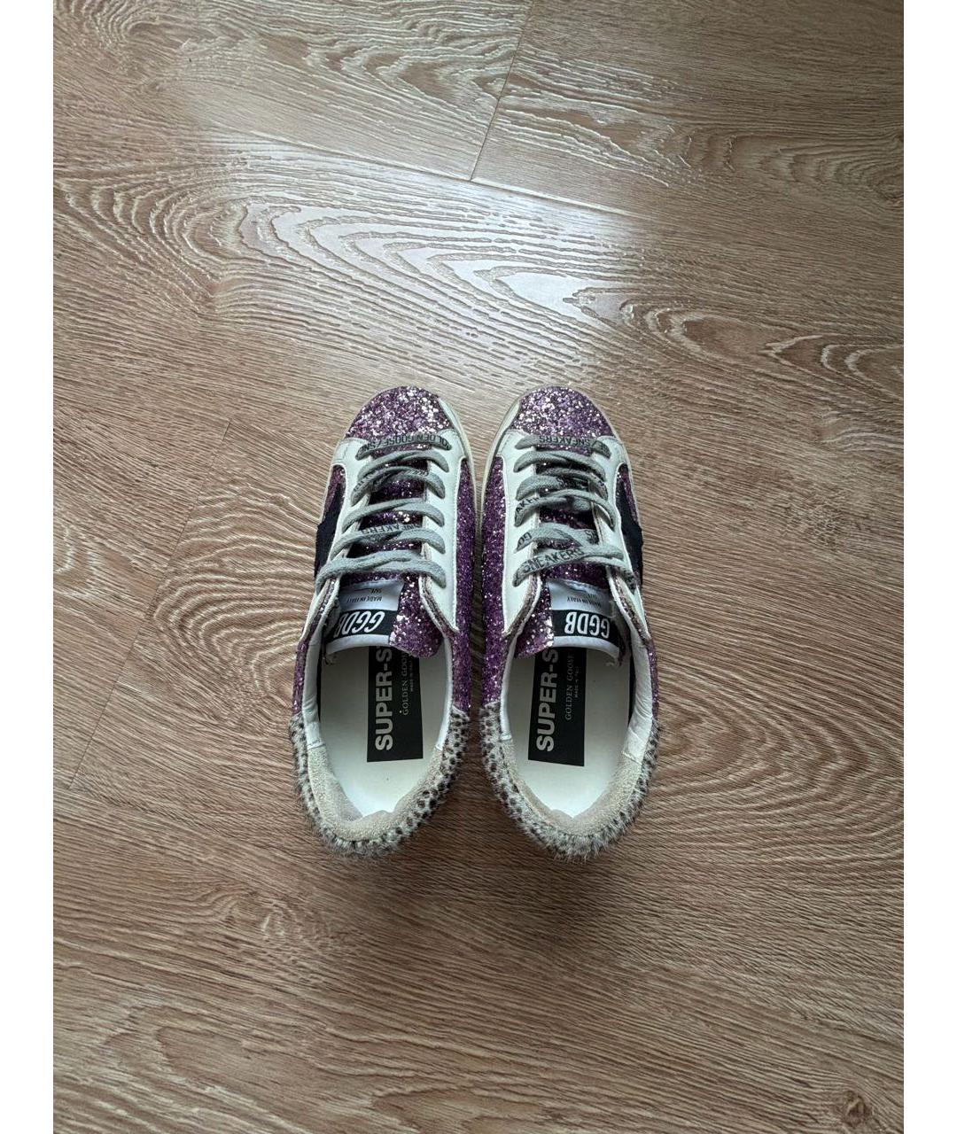 GOLDEN GOOSE Розовые кожаные кеды, фото 3