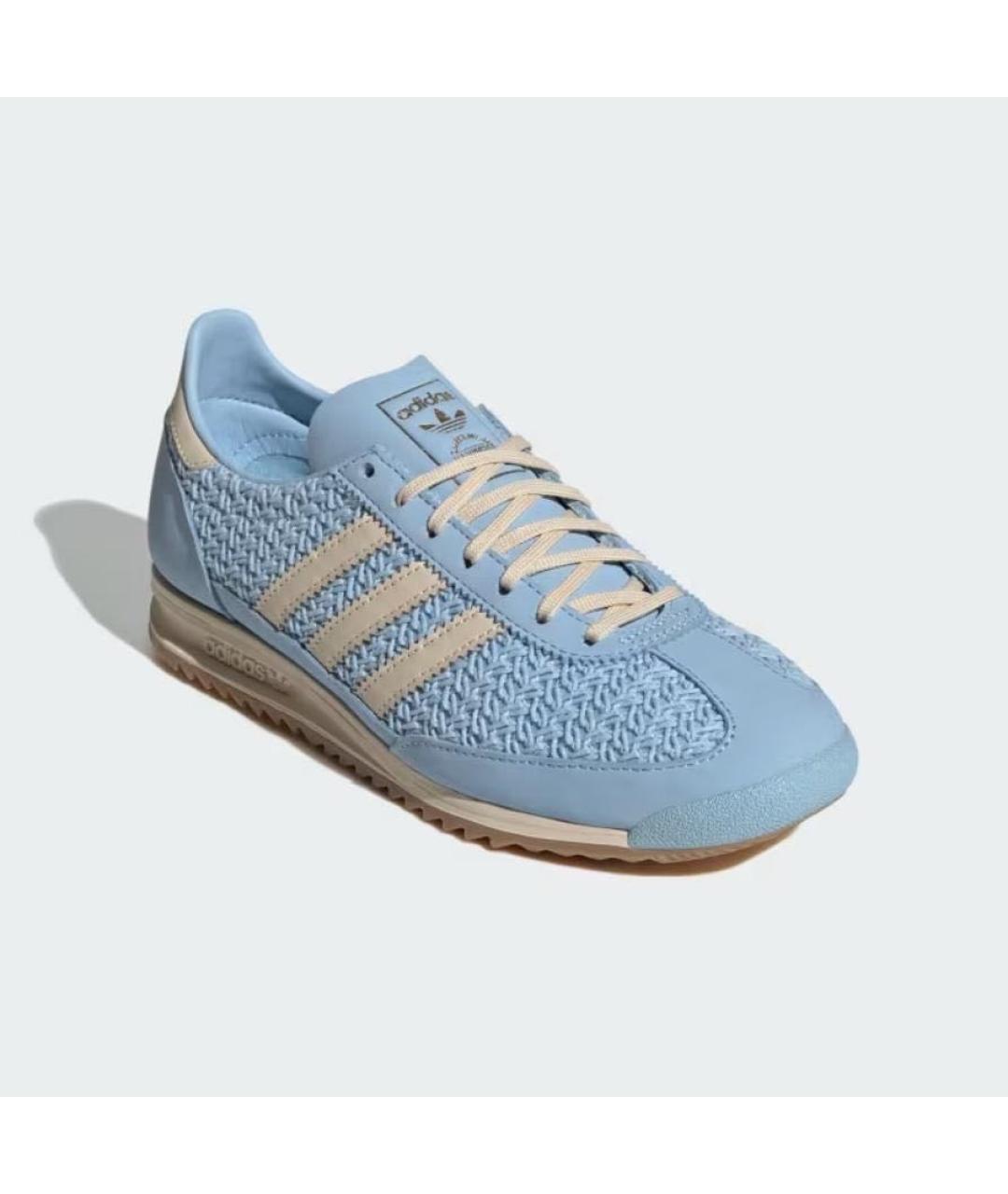 ADIDAS Голубые кожаные кроссовки, фото 6