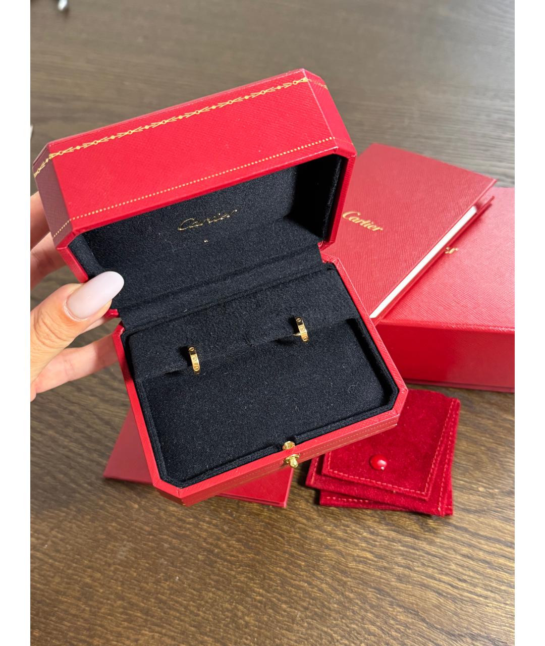 CARTIER Золотые серьги из желтого золота, фото 3
