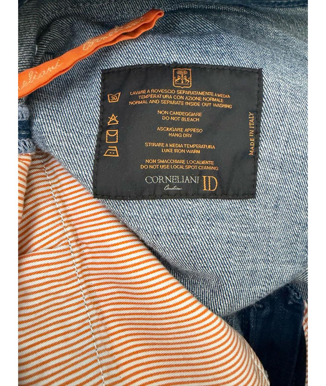 CORNELIANI Синие хлопковые прямые джинсы, фото 5