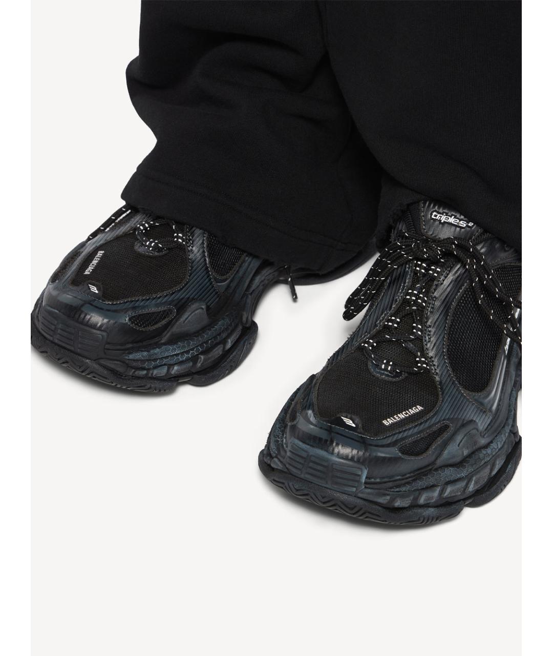 BALENCIAGA Антрацитовые синтетические кроссовки, фото 2