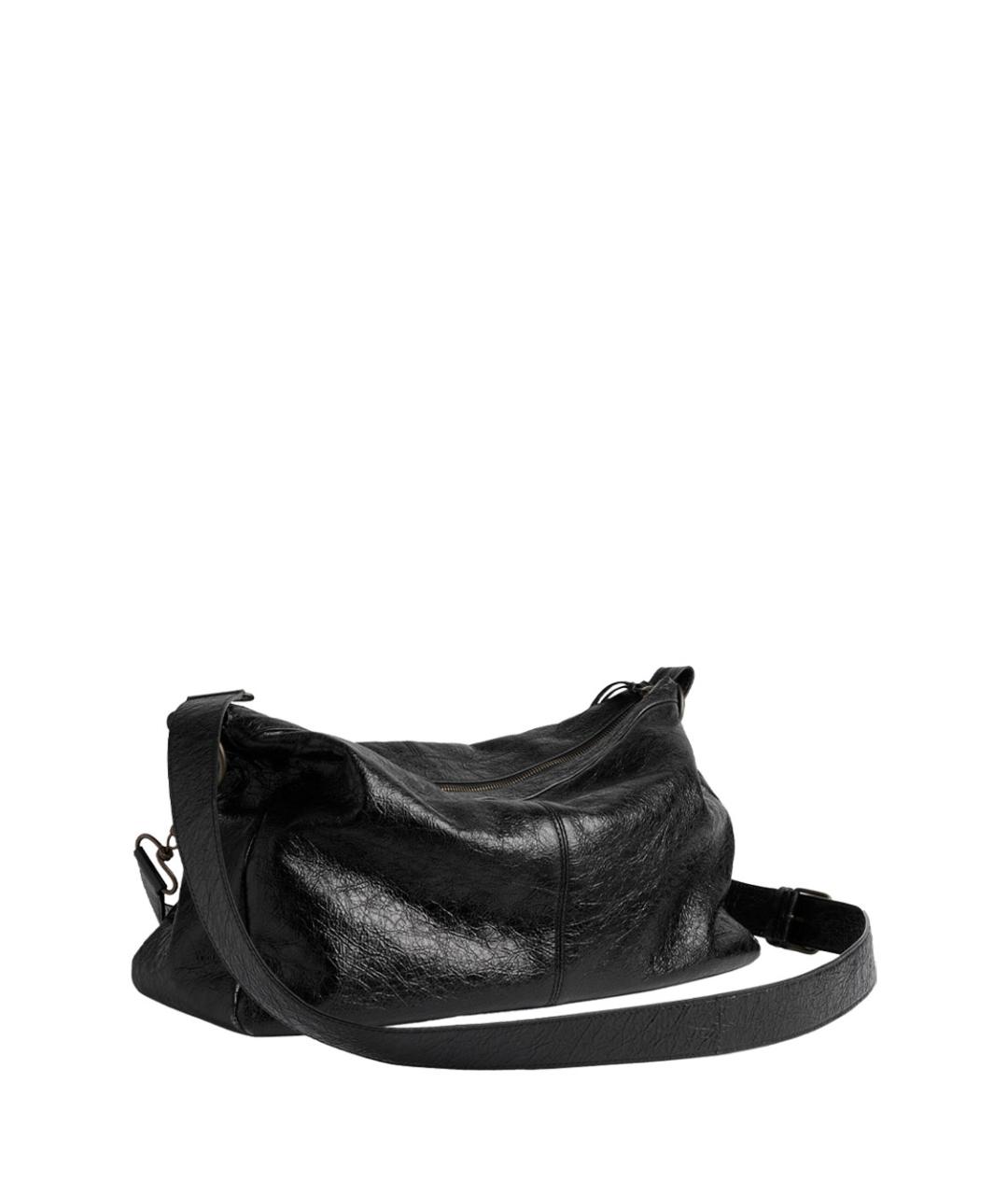 BALENCIAGA Черная кожаная сумка на плечо, фото 4
