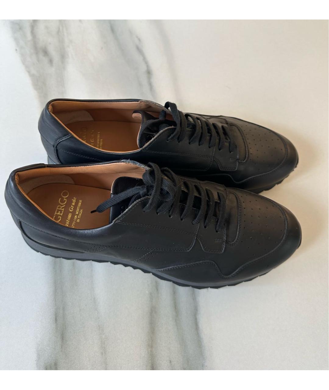 TOD'S Черные кожаные высокие кроссовки / кеды, фото 5