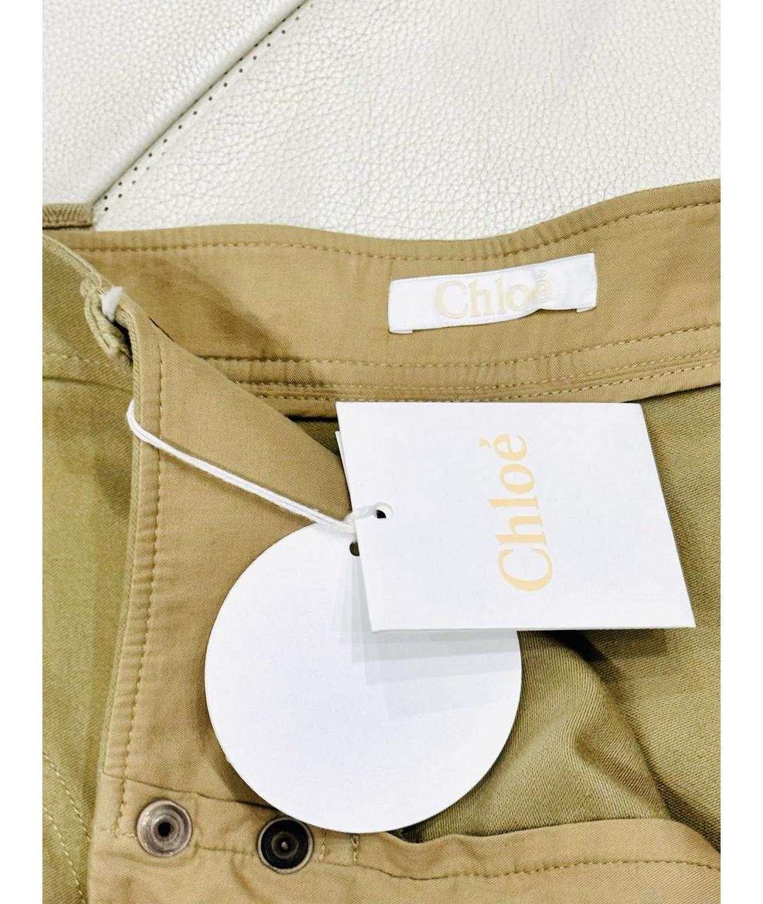 CHLOE Хаки хлопковые шорты, фото 5