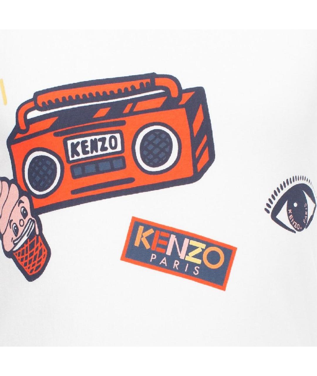 KENZO Белый хлопковый детская футболка / топ, фото 3