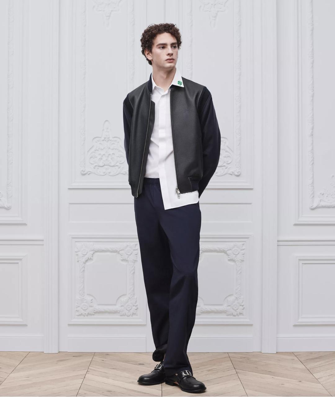 CHRISTIAN DIOR Темно-синие полиэстеровые повседневные брюки, фото 2