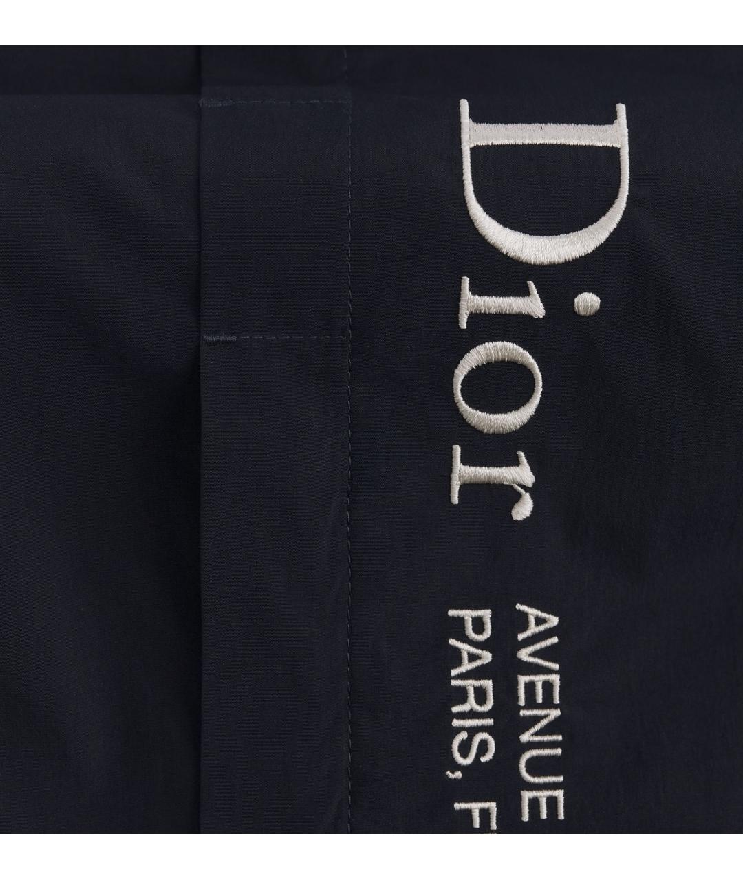 CHRISTIAN DIOR Темно-синие полиэстеровые повседневные брюки, фото 3