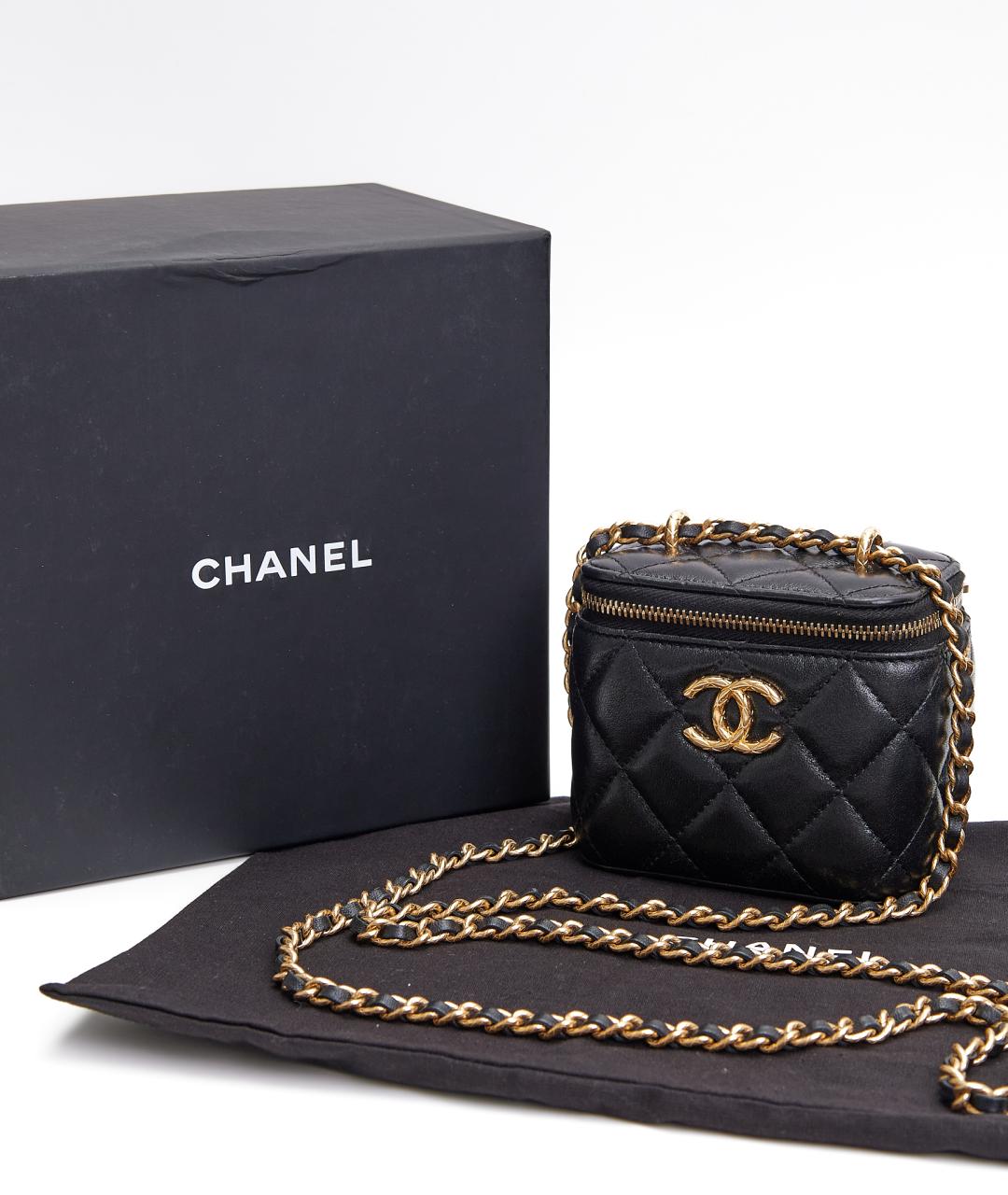 CHANEL Черная кожаная сумка через плечо, фото 4