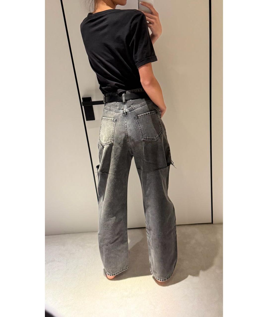 MAISON MARGIELA Черные хлопковые джинсы клеш, фото 3