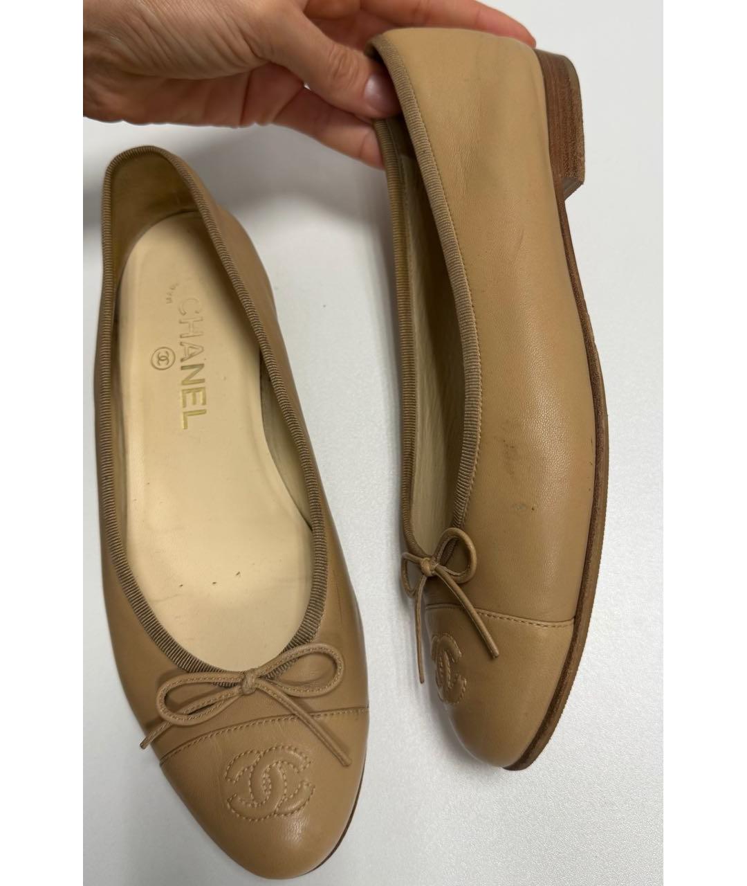 CHANEL Кожаные балетки, фото 5
