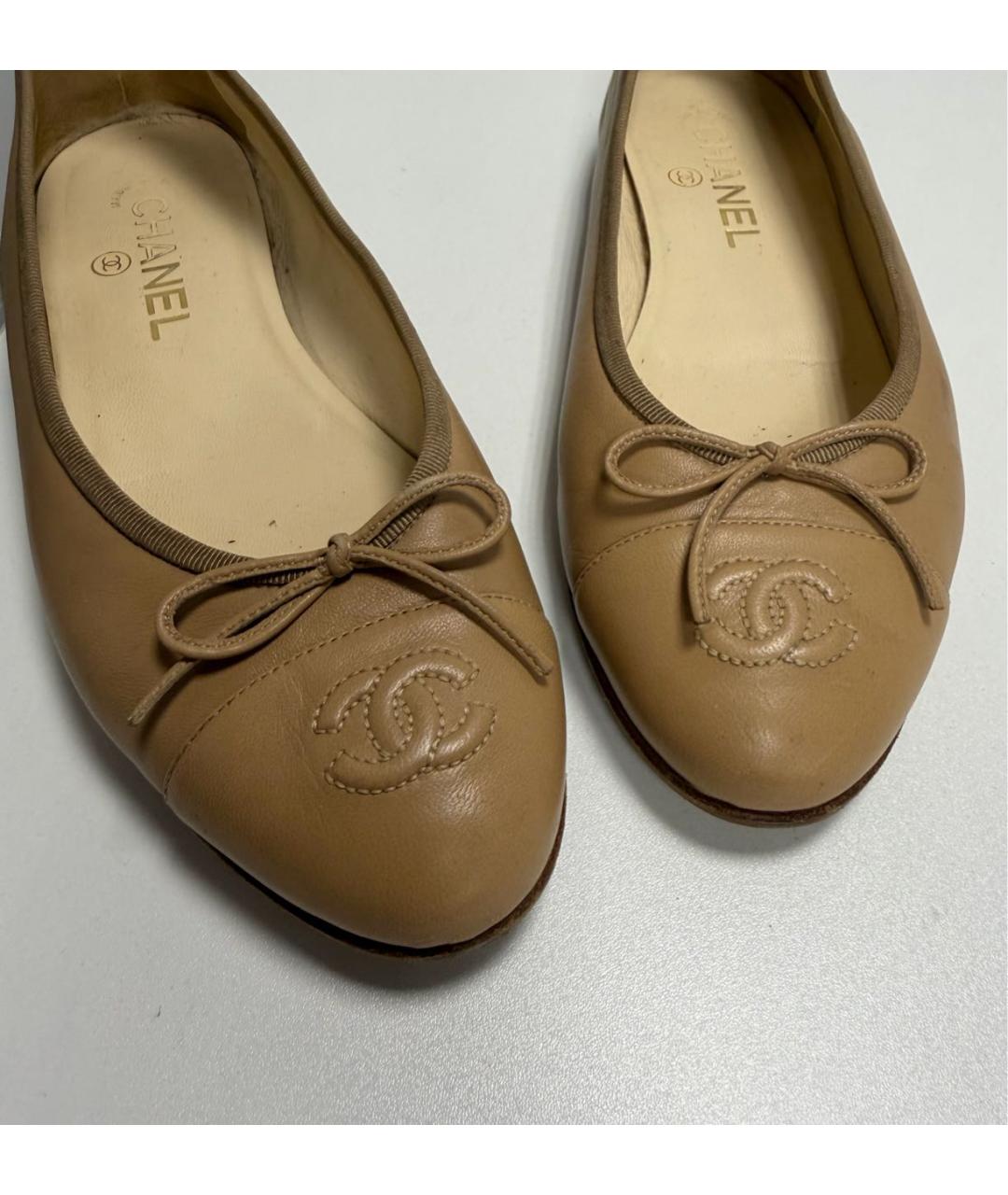 CHANEL Кожаные балетки, фото 3