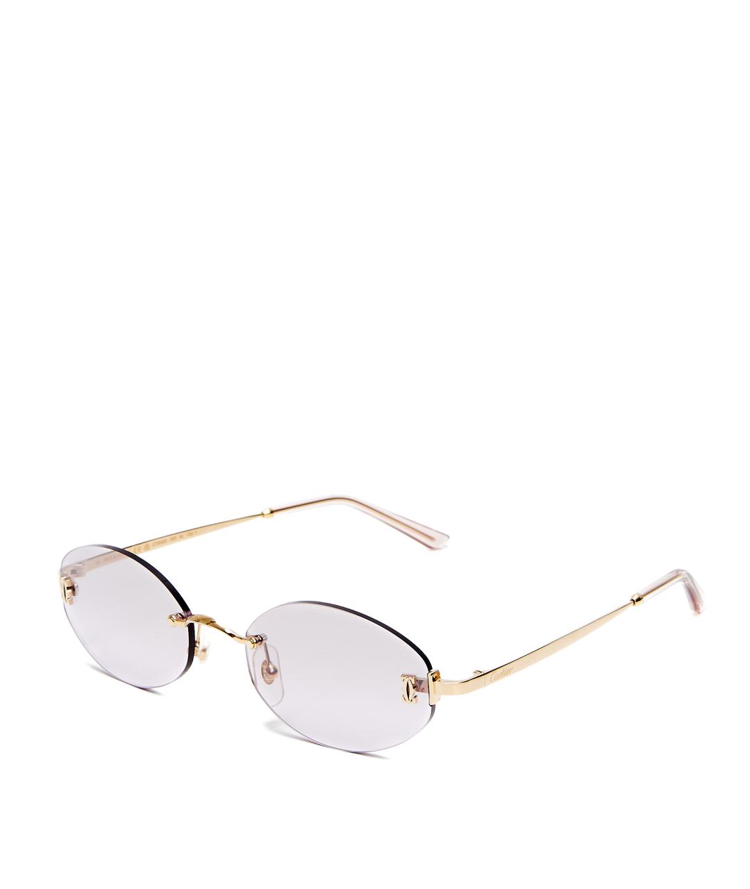 CARTIER Фиолетовые металлические солнцезащитные очки, фото 3