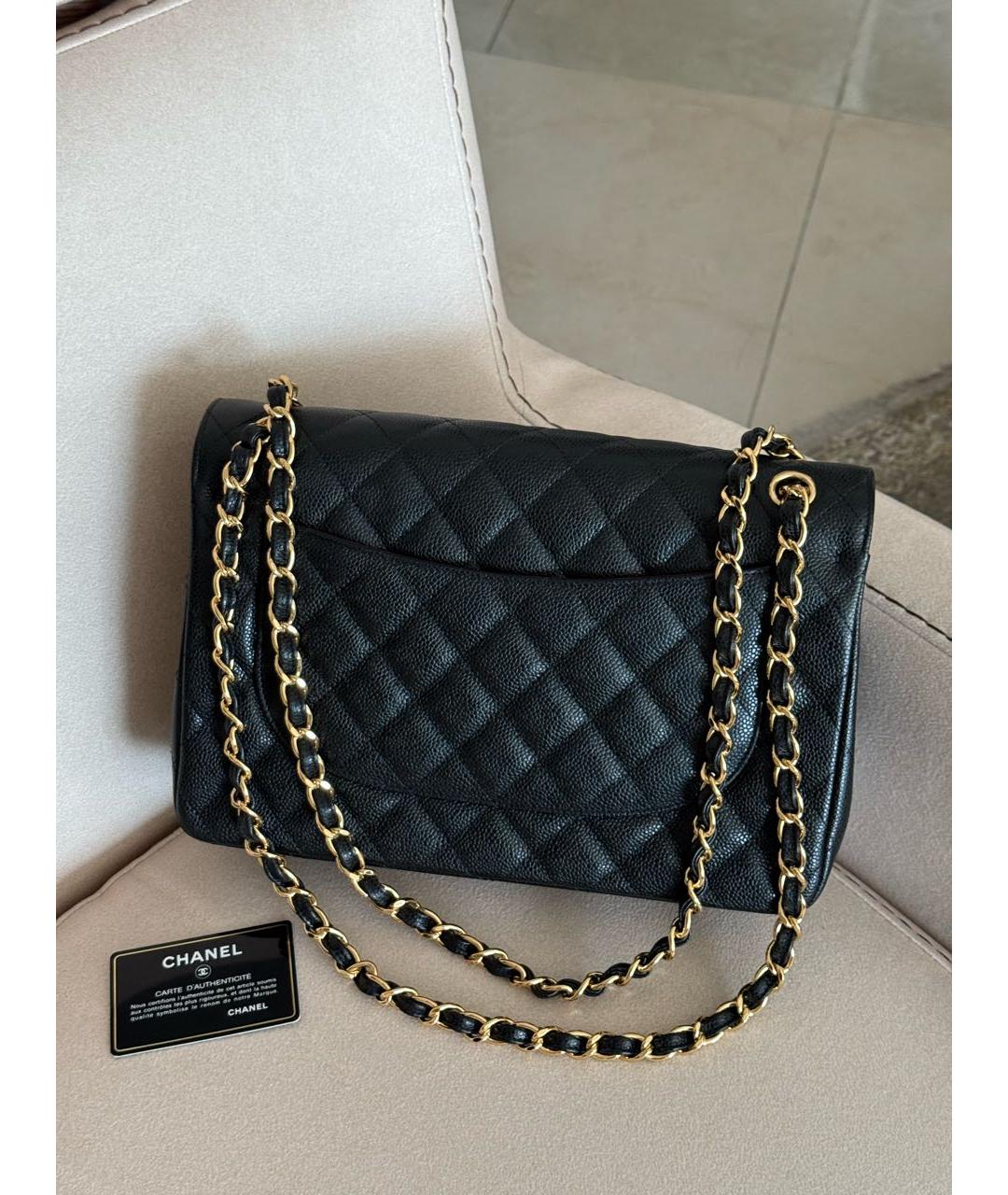 CHANEL Черная кожаная сумка через плечо, фото 3