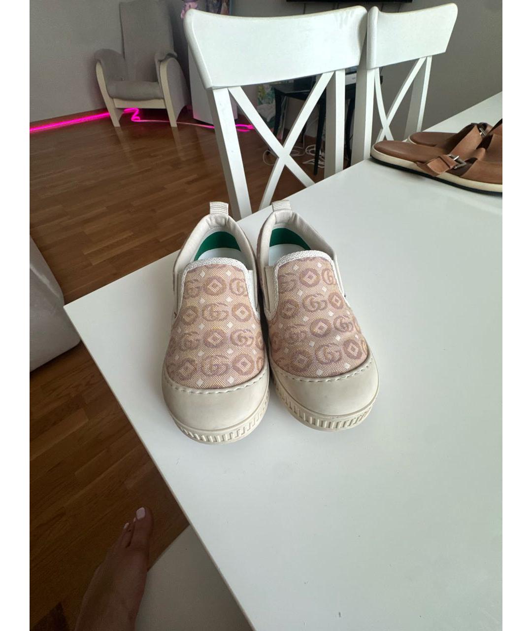 GUCCI KIDS Розовые кожаные лоферы и мокасины, фото 2