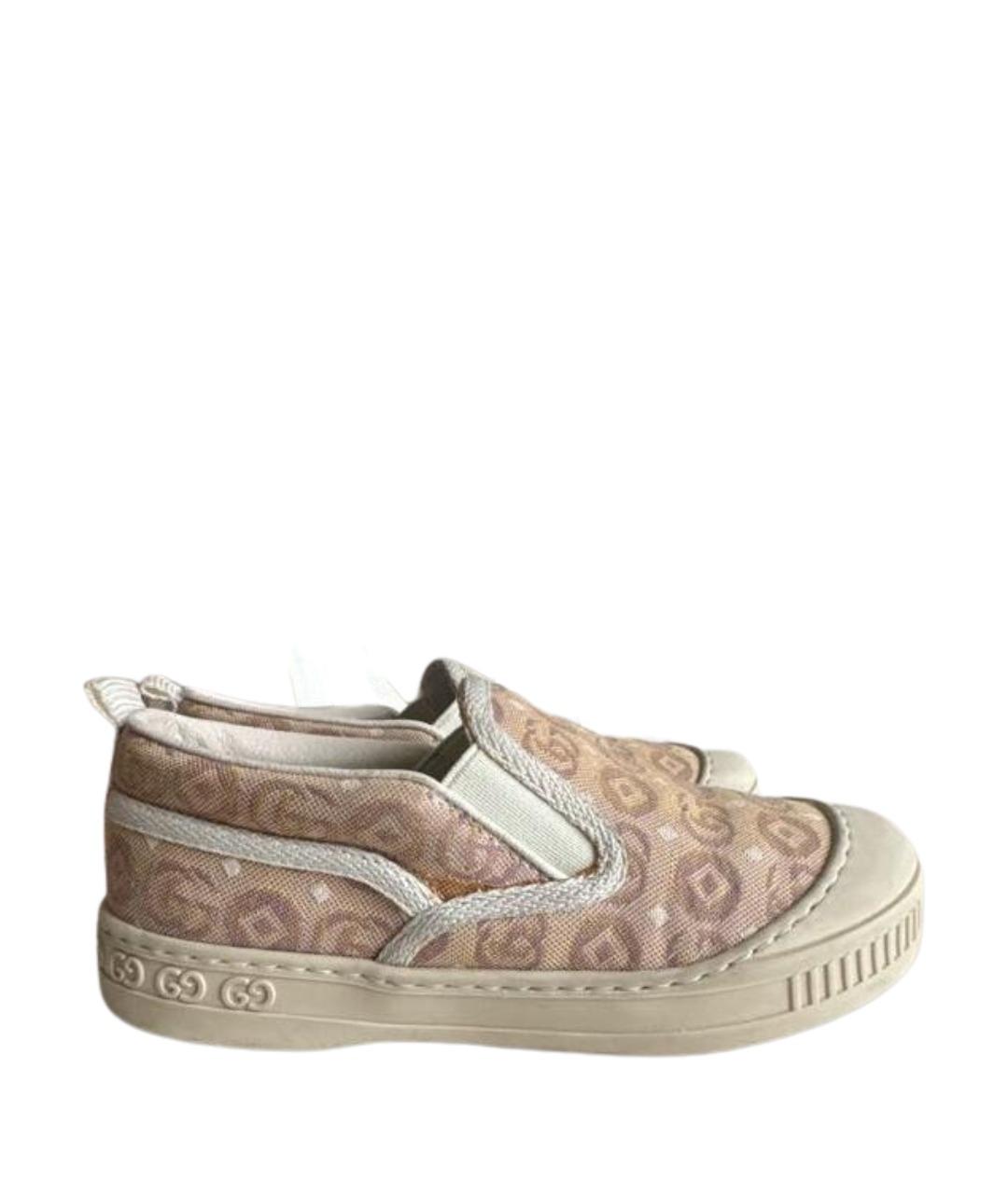 GUCCI KIDS Розовые кожаные лоферы и мокасины, фото 1