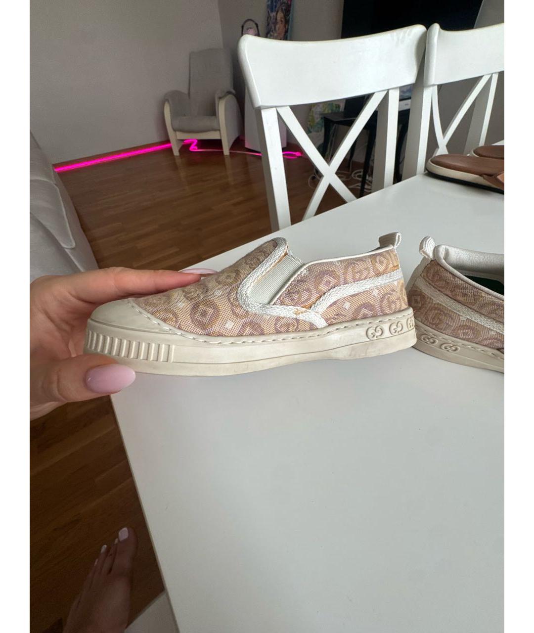 GUCCI KIDS Розовые кожаные лоферы и мокасины, фото 6