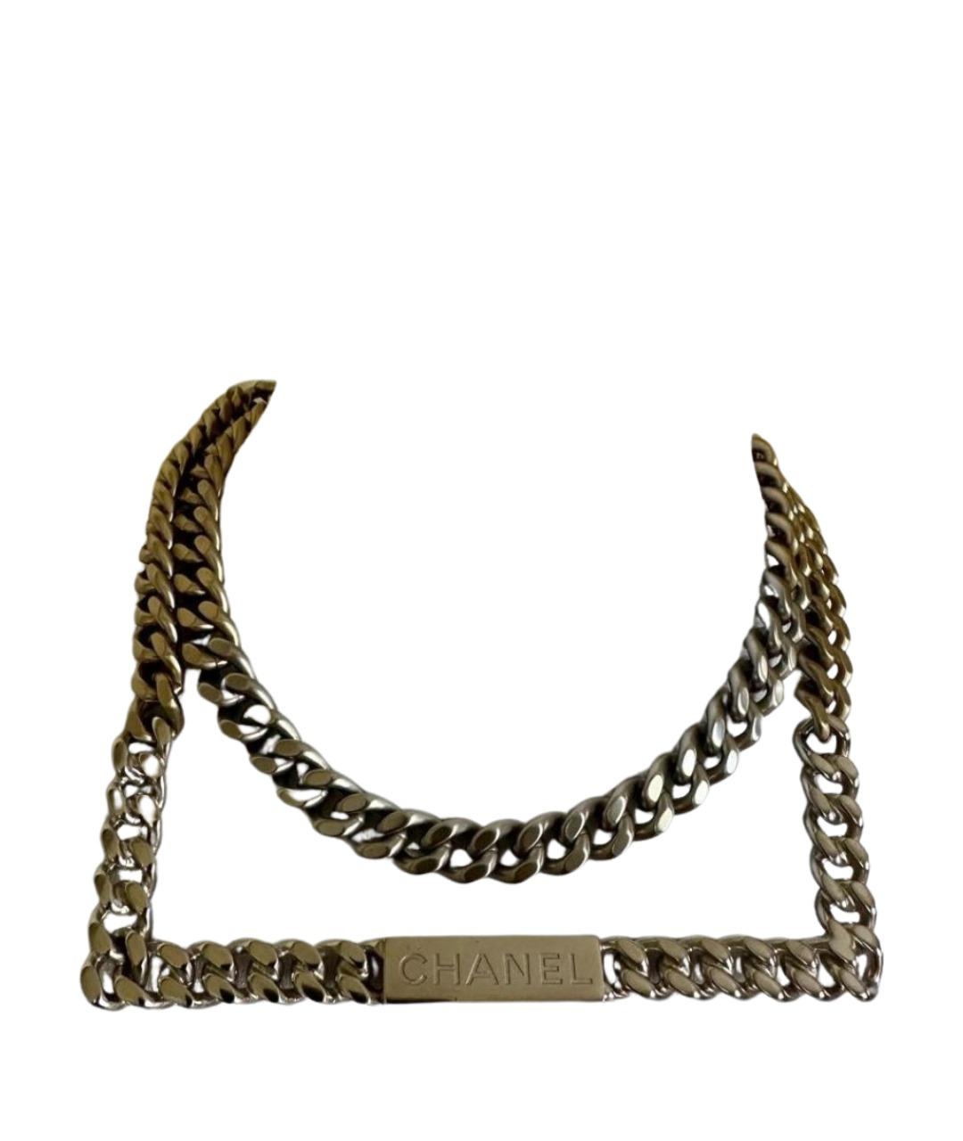 CHANEL Серебряное металлическое колье, фото 1