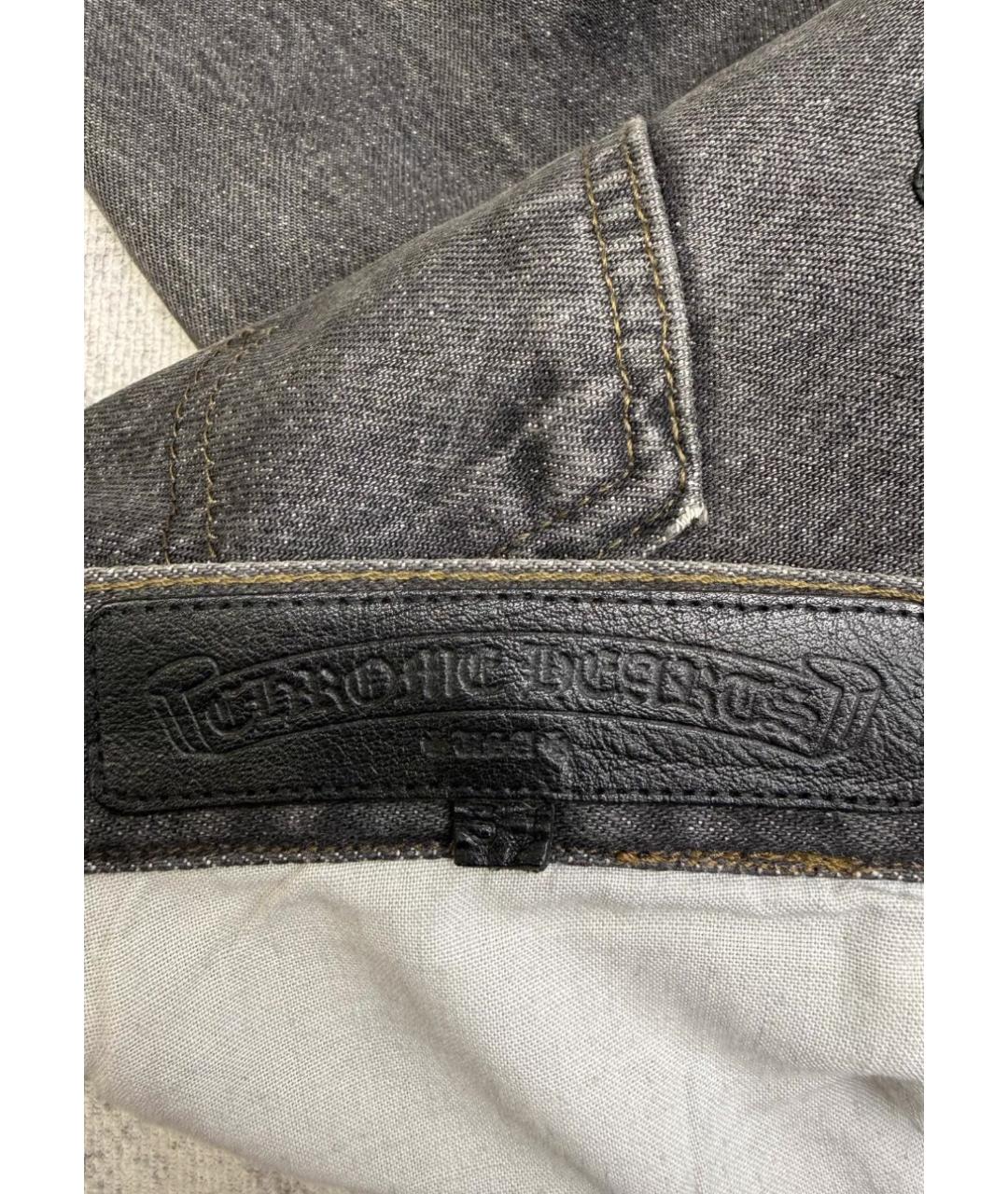 CHROME HEARTS Черные хлопковые прямые джинсы, фото 3