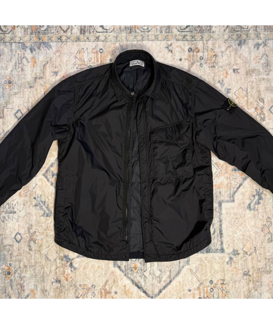 STONE ISLAND Черная полиамидовая куртка, фото 2