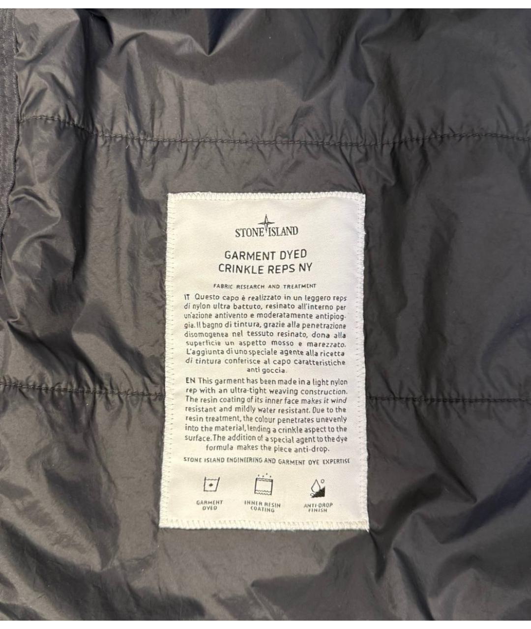 STONE ISLAND Черная полиамидовая куртка, фото 5