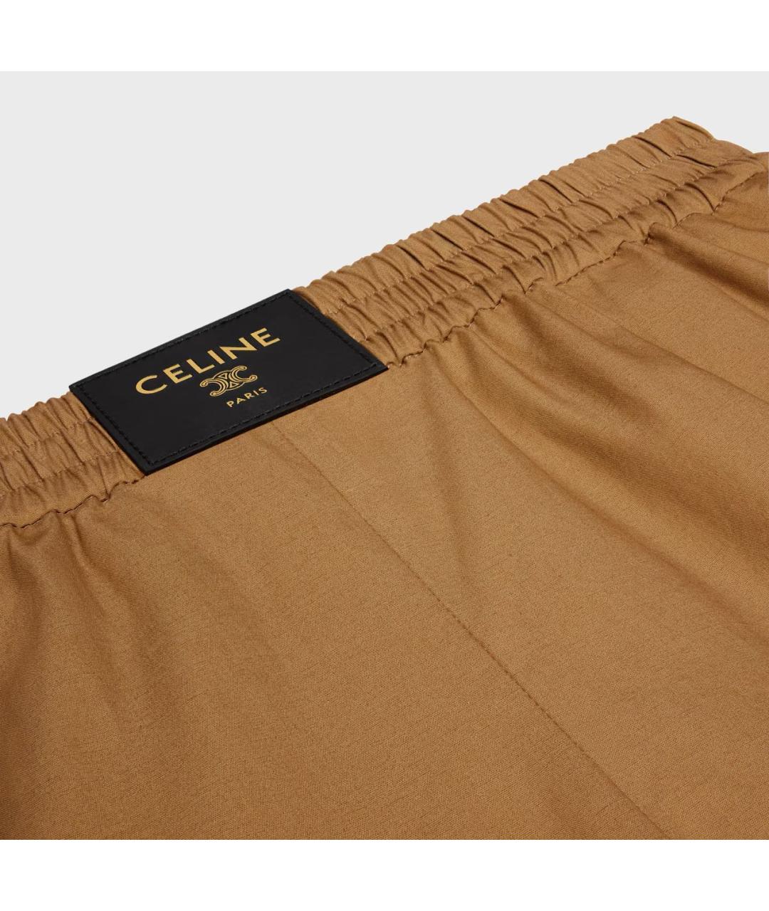 CELINE Коричневые шорты, фото 4