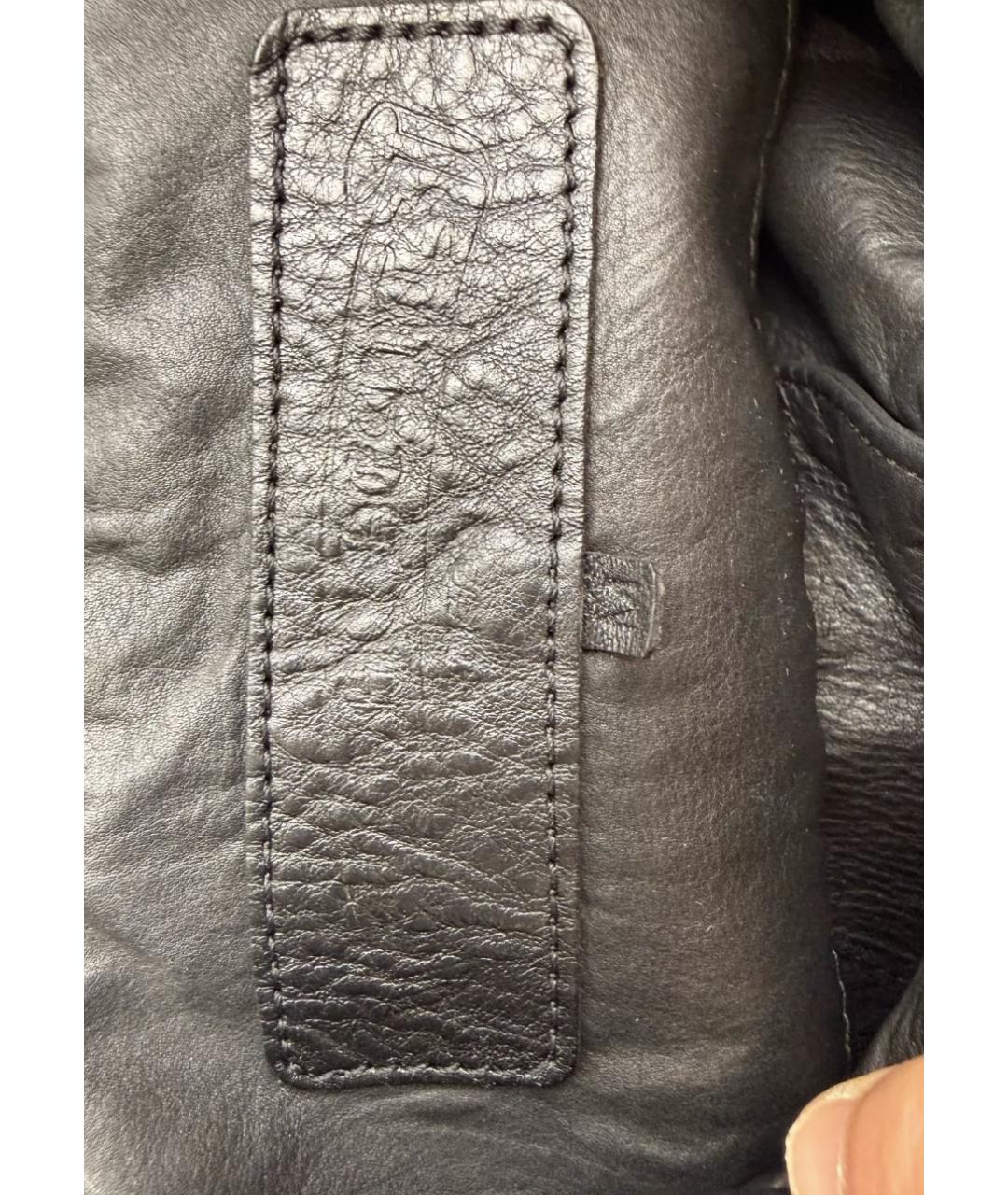 CHROME HEARTS Черная кожаная куртка, фото 3