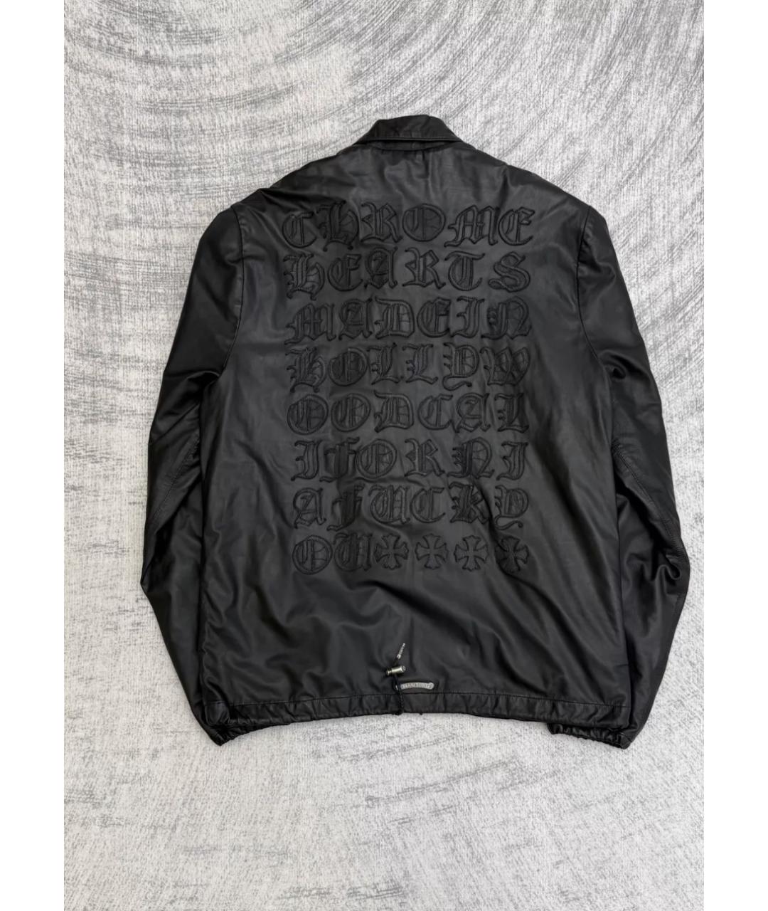 CHROME HEARTS Черная кожаная куртка, фото 2