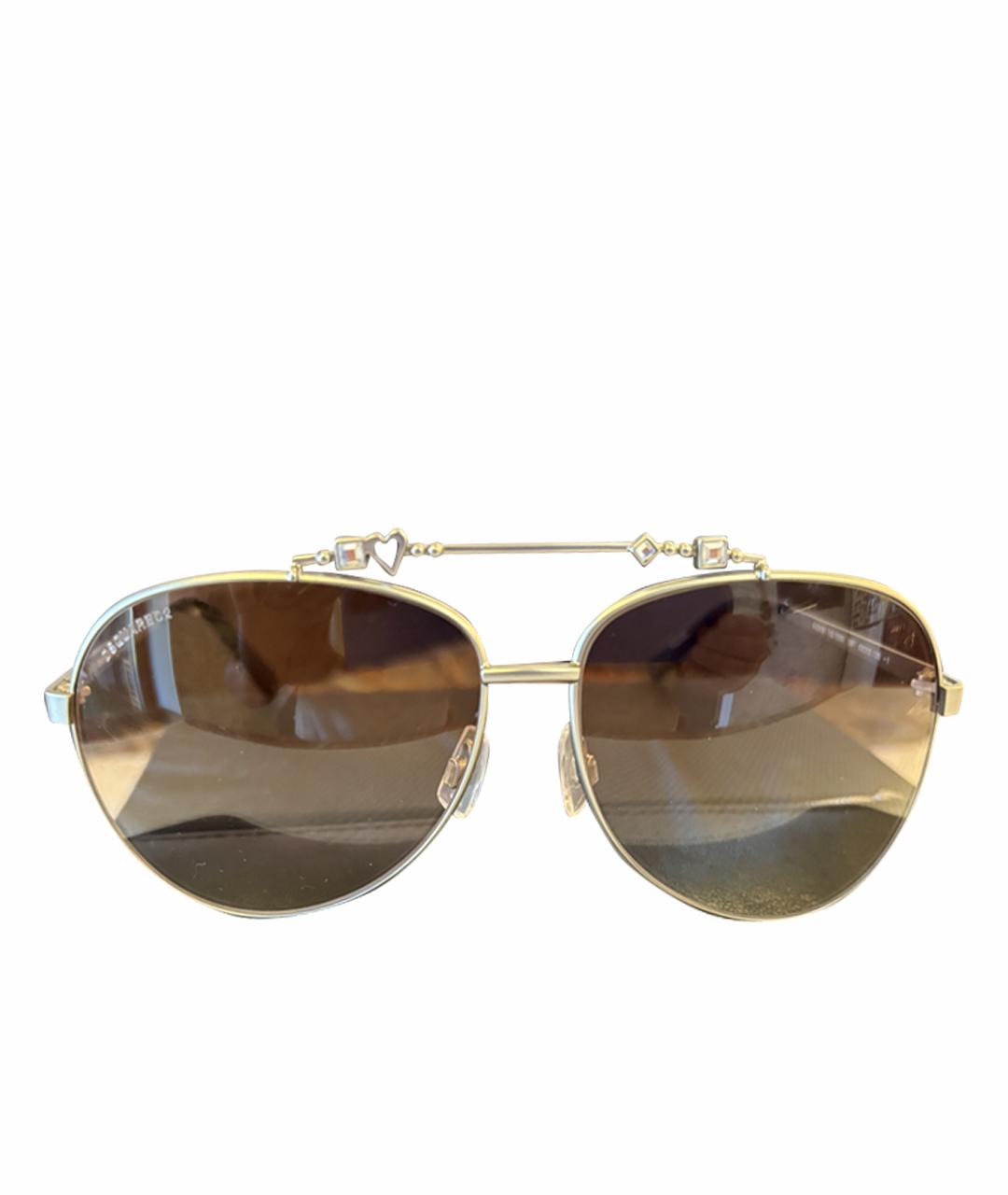 DSQUARED2 Серебряные металлические солнцезащитные очки, фото 1