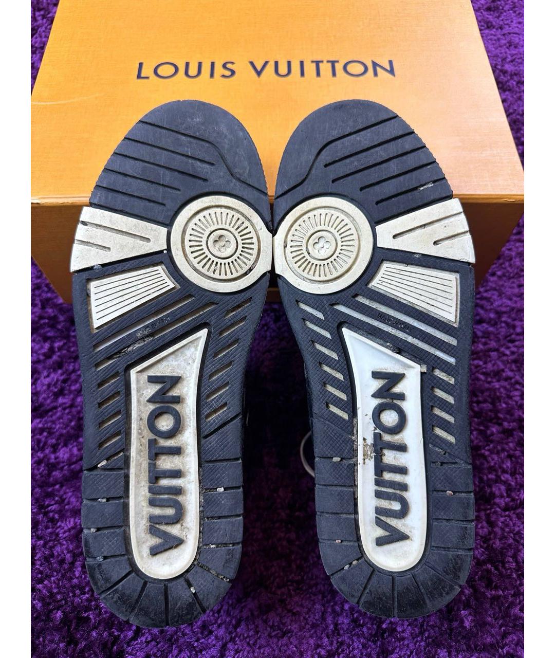 LOUIS VUITTON Мульти кожаные высокие кроссовки / кеды, фото 3