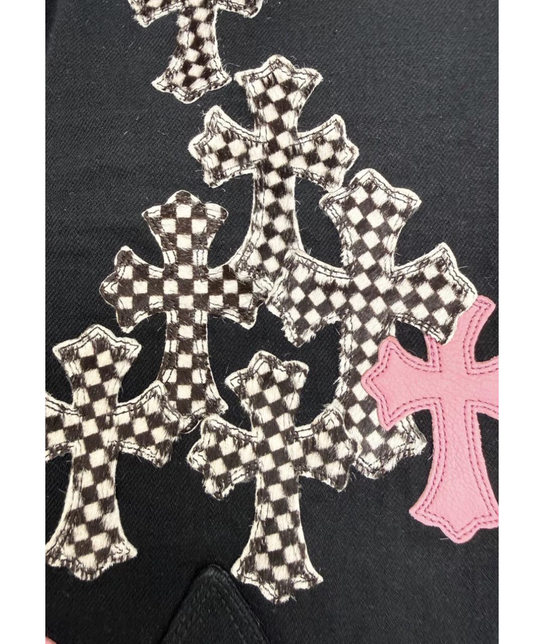 CHROME HEARTS Черные хлопковые прямые джинсы, фото 5