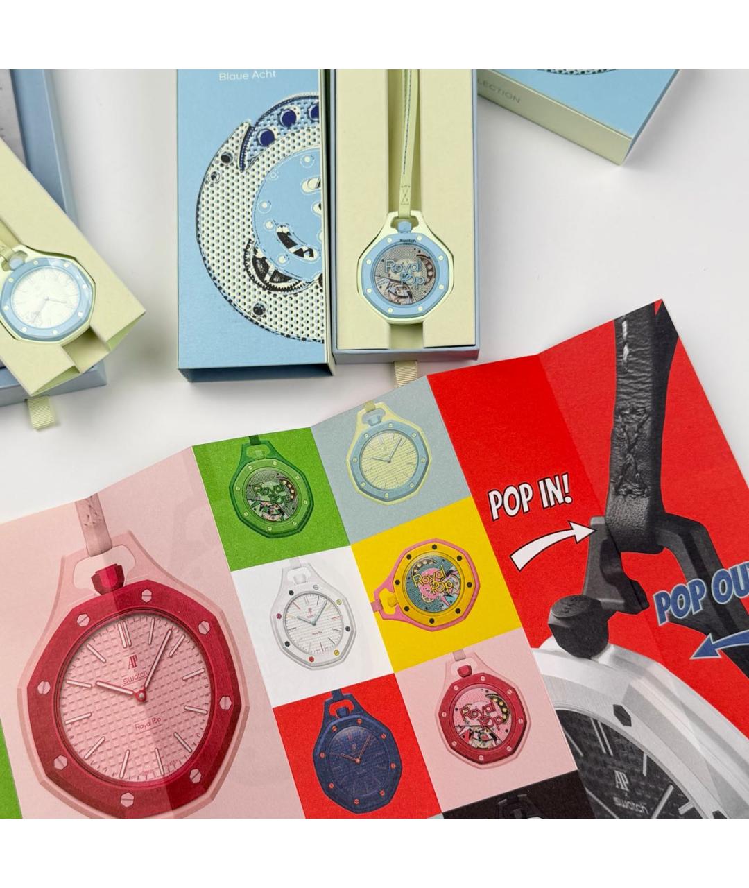 Swatch Голубые керамические часы, фото 5