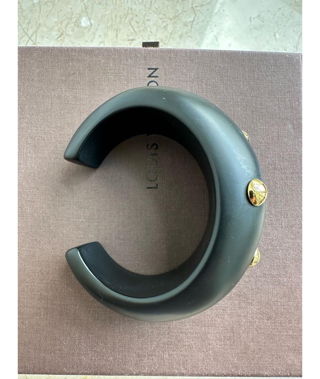 LOUIS VUITTON Черный деревянный браслет, фото 3