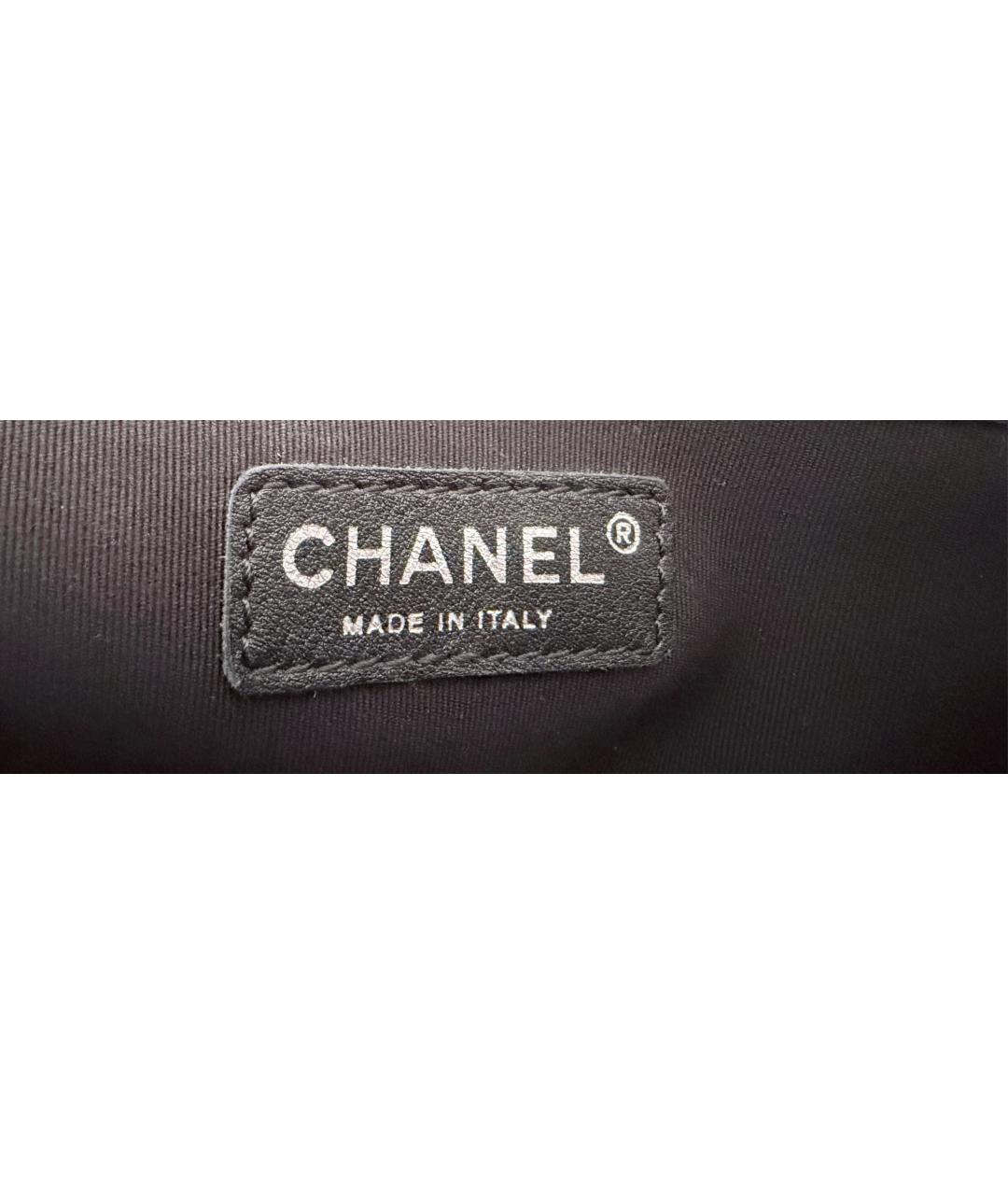 CHANEL Черная кожаная сумка через плечо, фото 6